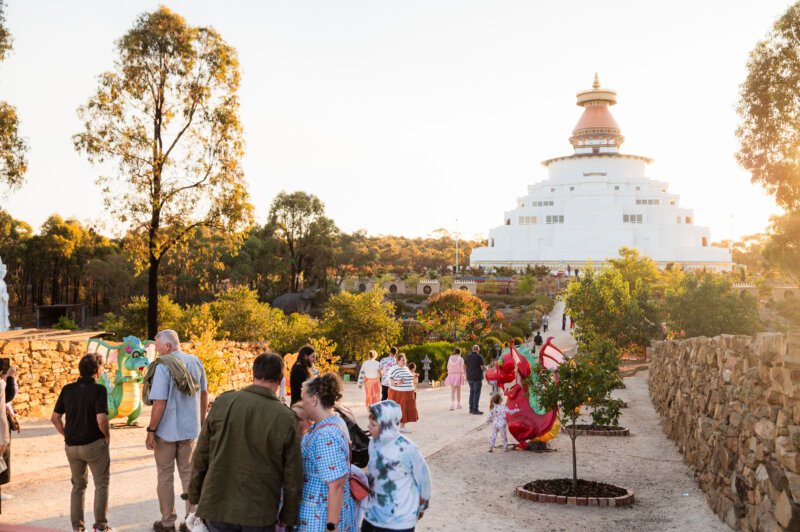 An exclusive opportunity to experience the Great Stupa of Universal Compassion in a new light, literally and figuratively